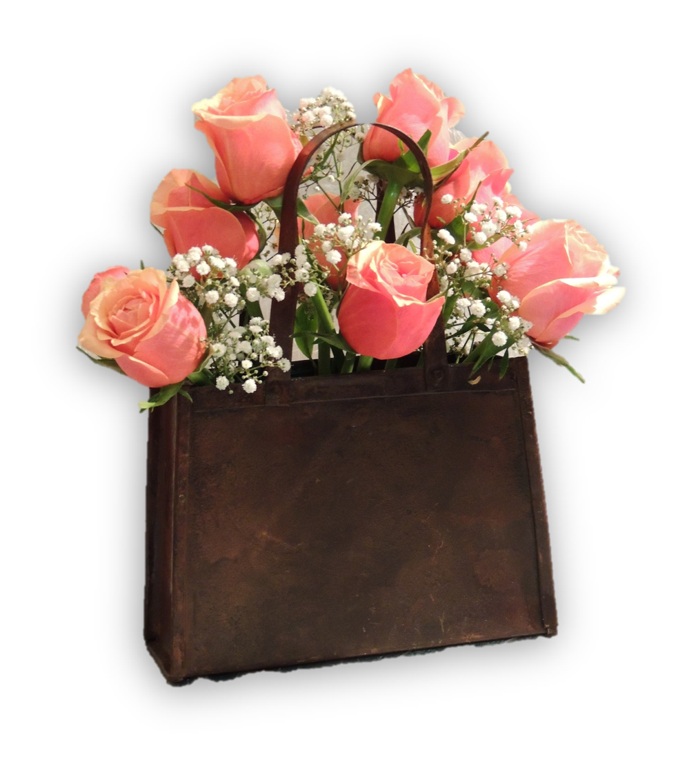 Rustic Roses On Time Arrangements